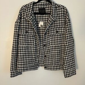 Sanctuary Black and White Houndstooth Blazer